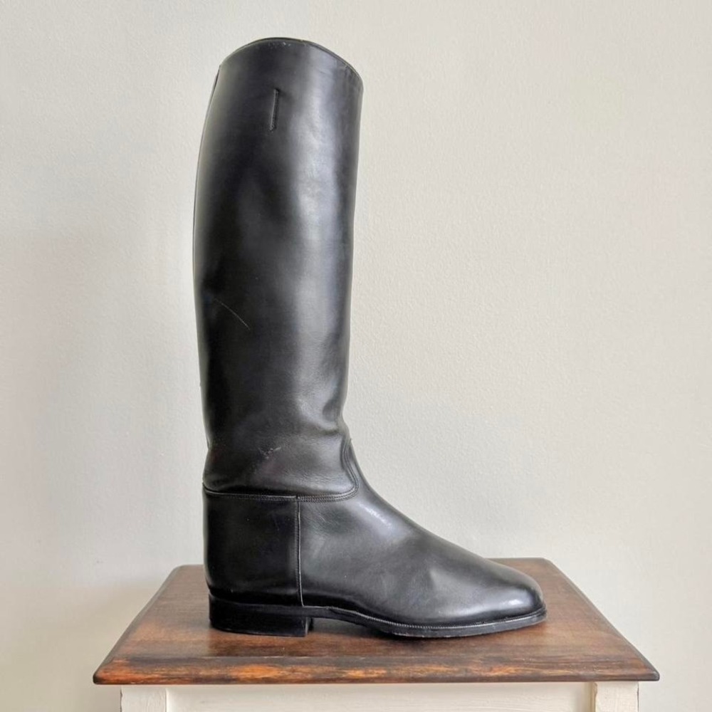 Vintage 1970s Men's 8 Rieker Black Leather Riding Boot